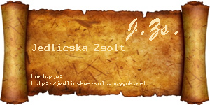 Jedlicska Zsolt névjegykártya